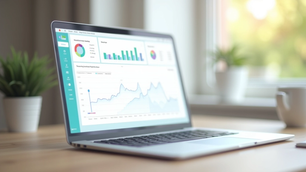 Digitales Budget-Dashboard auf einem Laptop-Bildschirm